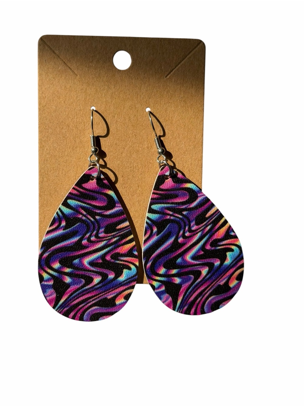 Multicolor Swirl Teardrop Earrings - Women Jewelry